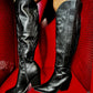 The Bronco Black Cowboy Boots