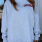 Georgia Embroidered Mock-Neck - Gray