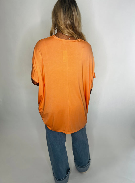 ADRIENNE | Go For Comfort Oversized Shirt in Apricot