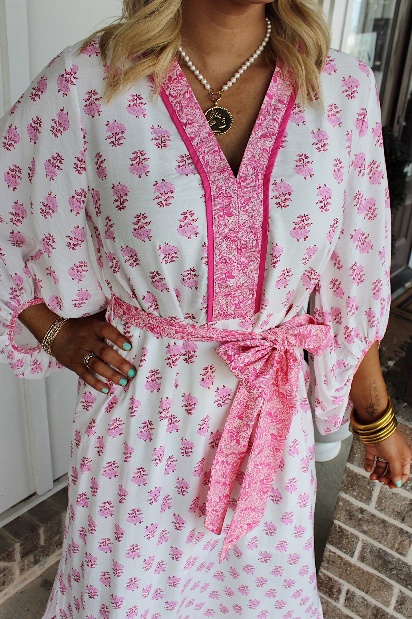 Blush Garden Midi Dress
