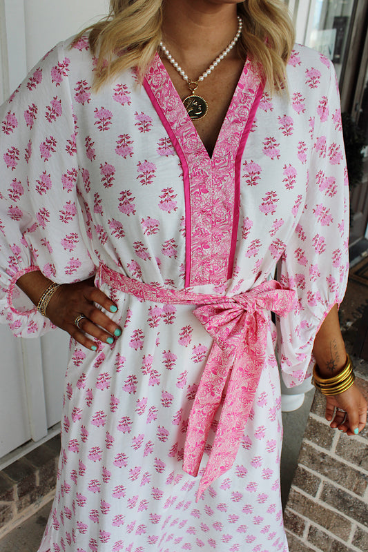 Blush Garden Midi Dress