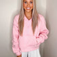 Fan Fav Half Zip Pullover in Pink