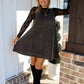 Leopard Scoop Neck Mini Dress