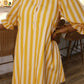 Lover's Lane Striped Dress - Yellow