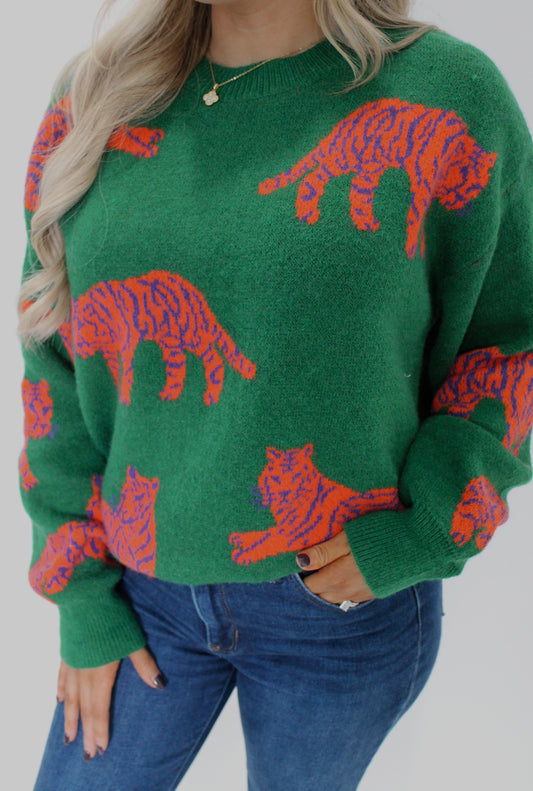 Tiger Round Neck Sweater