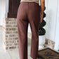 Mocha Latte Pleather Pocket Pant