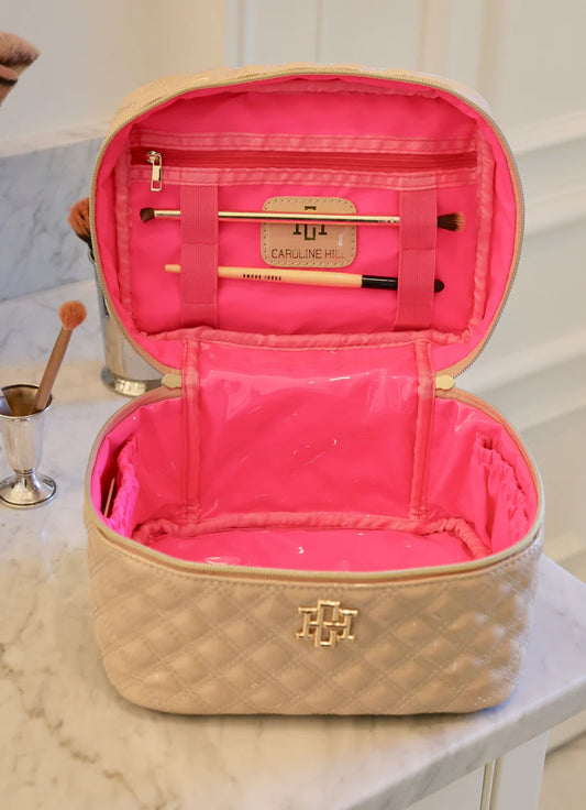 CAROLINE HILL | Nude Patent Hampton Train Case