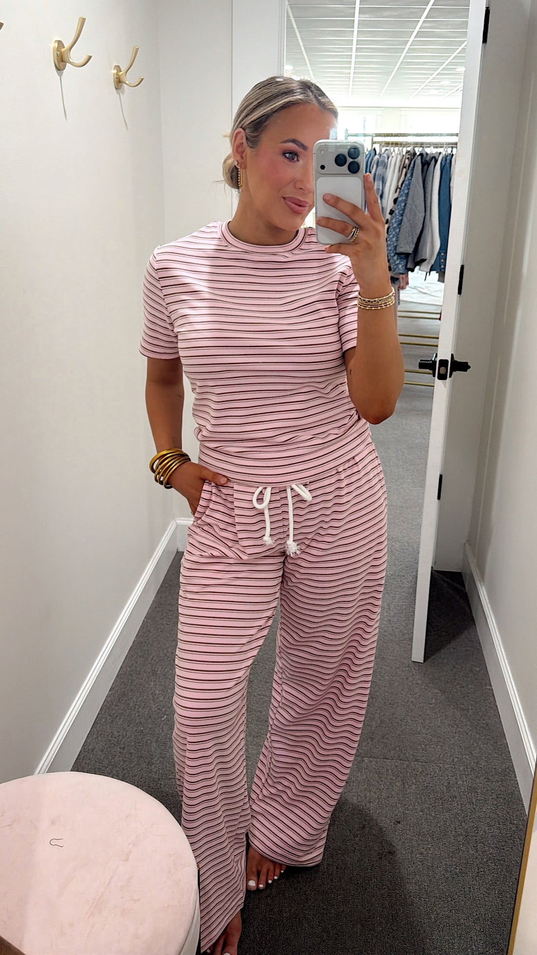 Snuggle Stripe Set - Pink