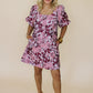 Champagne Chic Floral Mini Dress