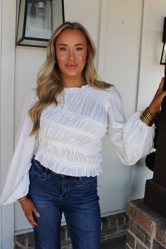 Cinnamon Sweet Scrunched Top