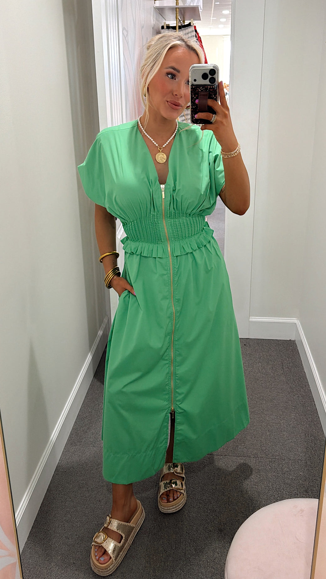 Seafoam Elegance Midi Dress
