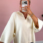 Reset V Neck - Cream