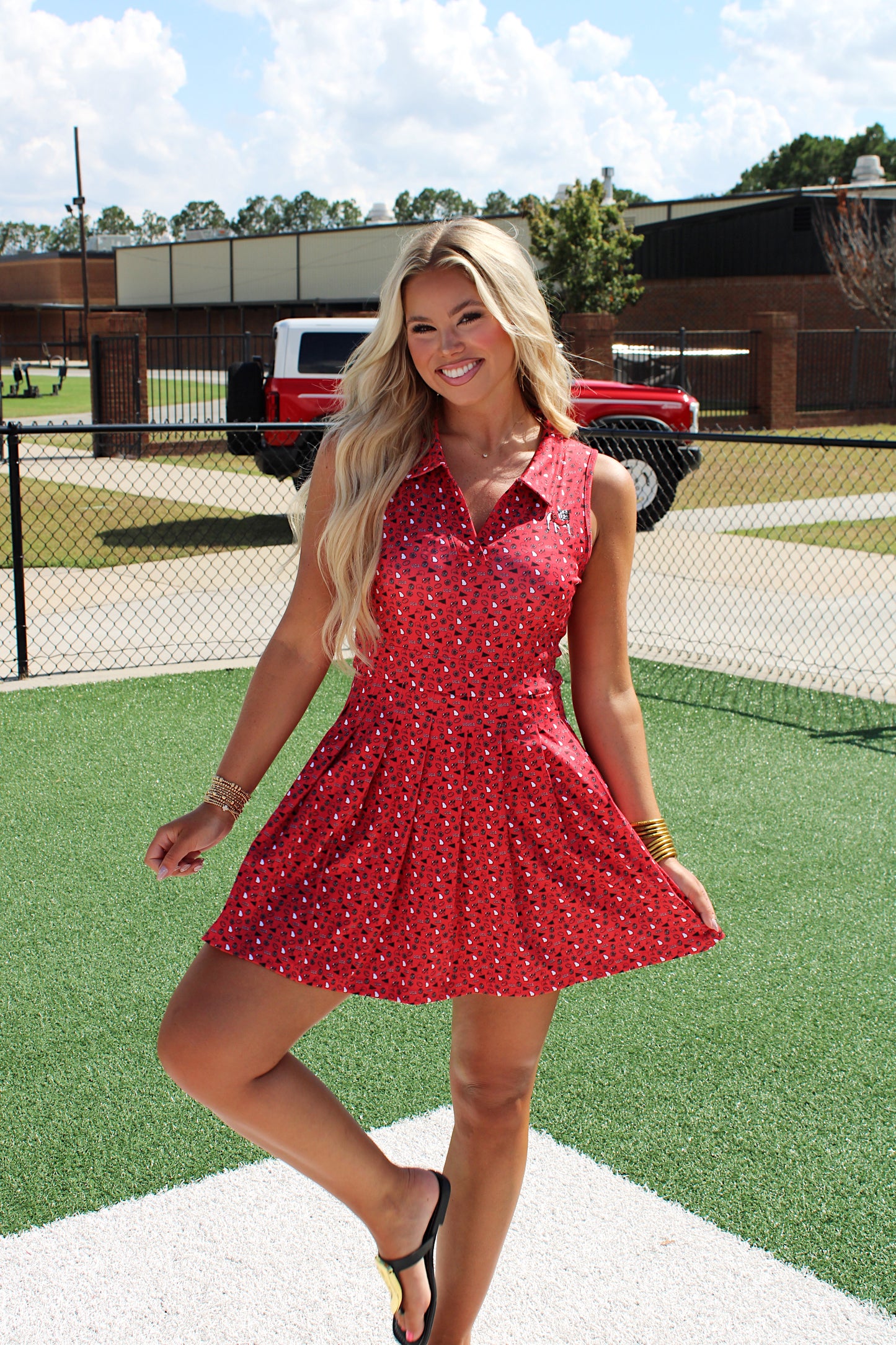 STEWART SIMMIONS - The League Pleated Tennis Romper