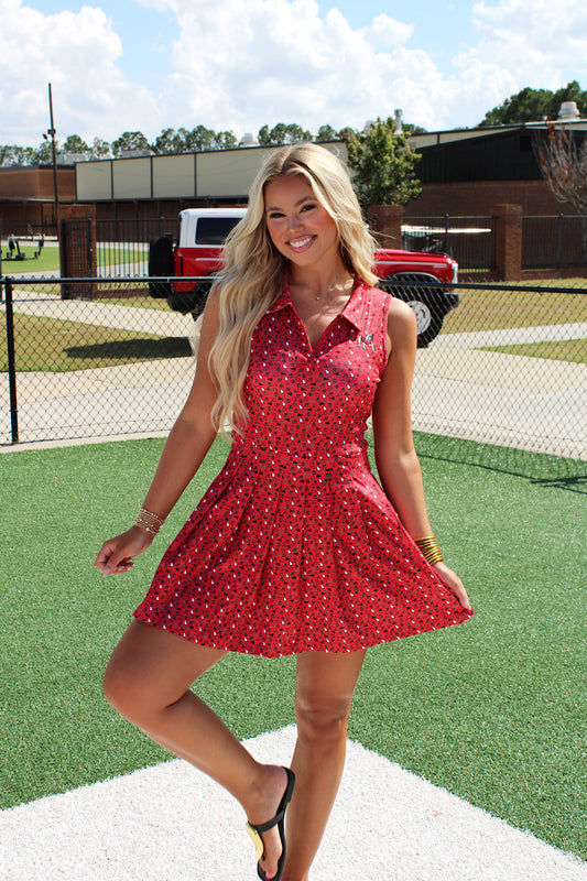 STEWART SIMMIONS - The League Pleated Tennis Romper