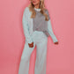 Latte's & Lounge Pant Set - Aqua