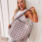 Quilted Puffer Tote - Cement