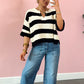 Classic Knit Stripe Top - Black