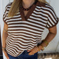 Coffee Date Stripe top