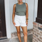 Simple Stitch Tank - Olive