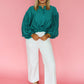 Social Sweetness Blouse in Teal