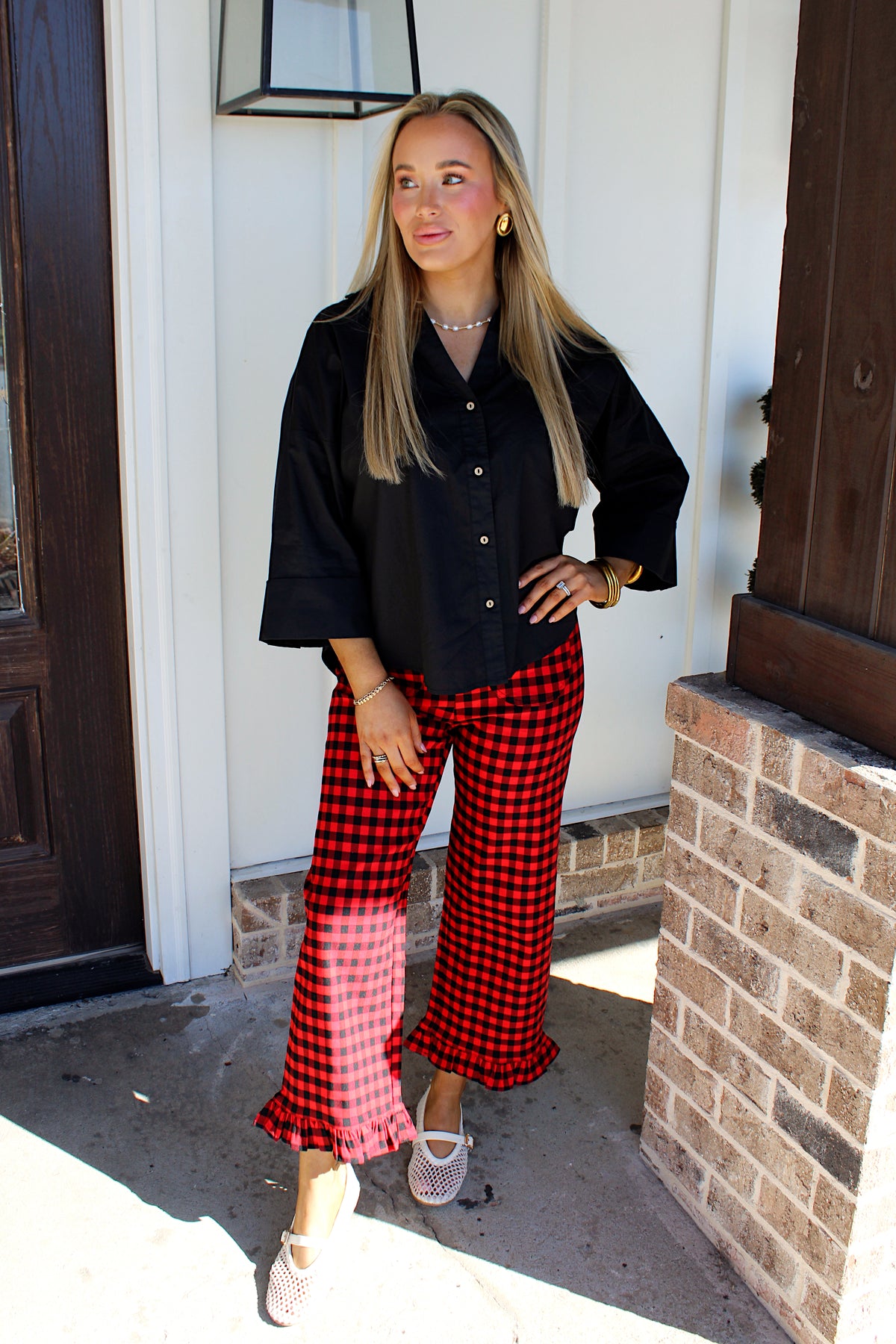 Home Team Red Gingham Pants