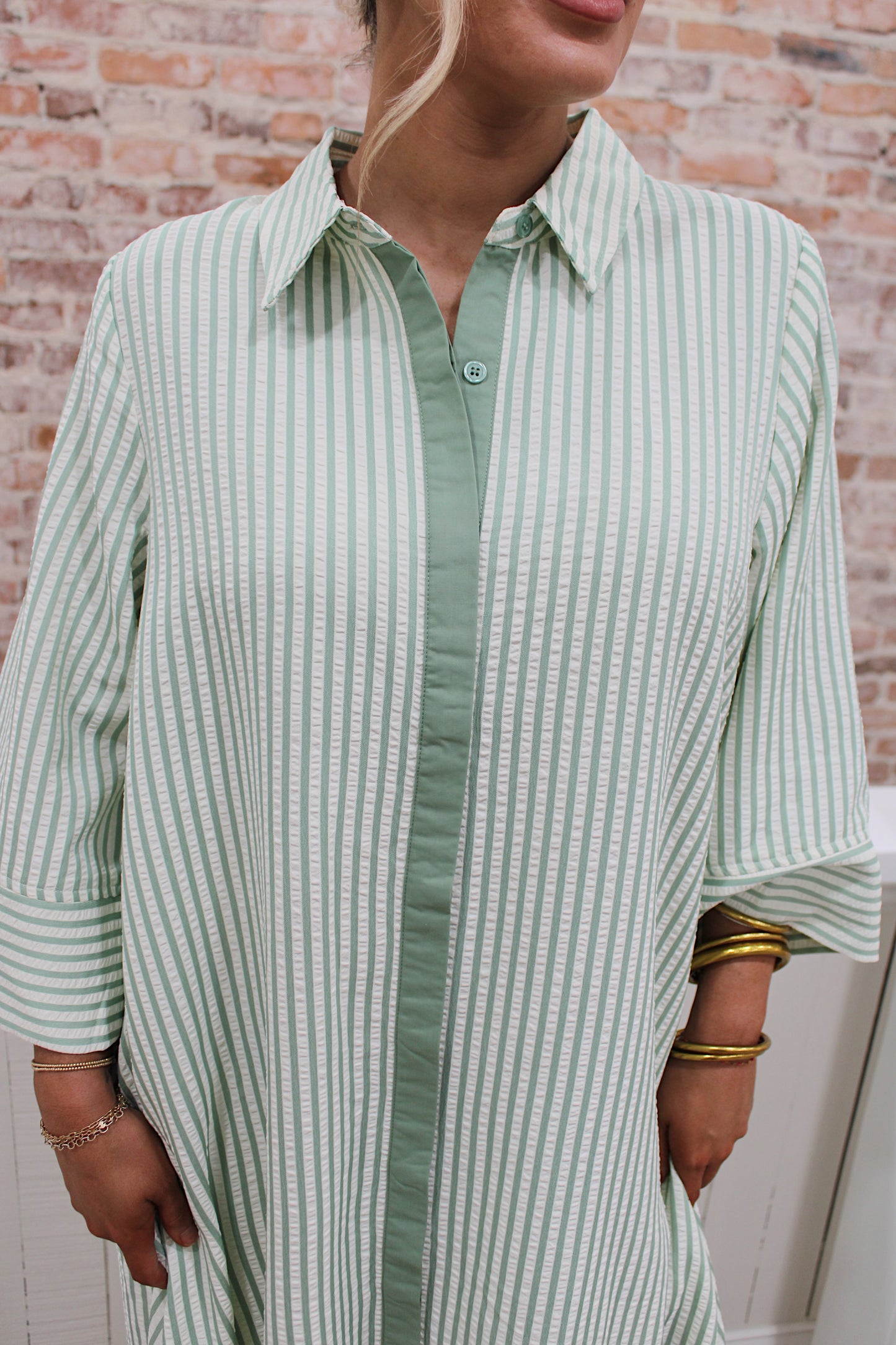 Sage Breeze Stripe Maxi