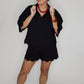 Scallop Short Set - Black