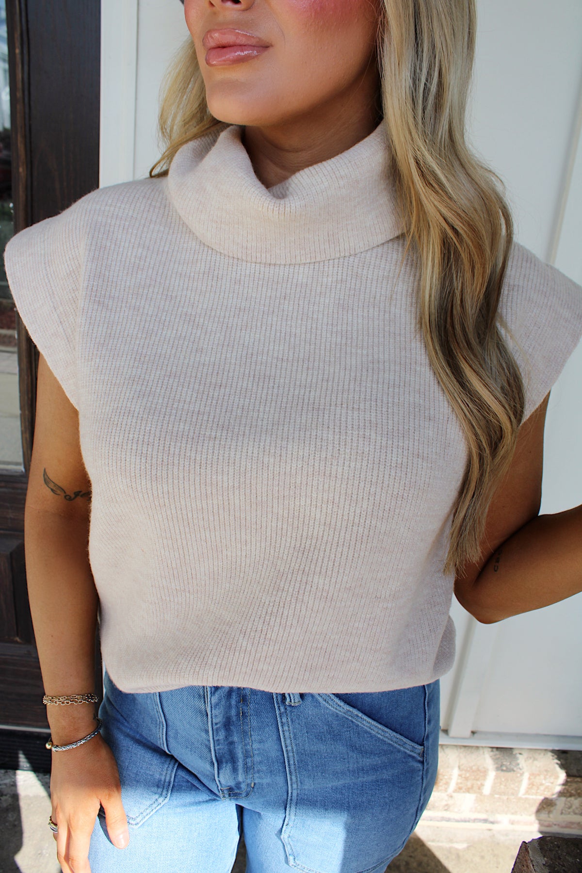 Crisp Morning Knitted Top - Oatmeal