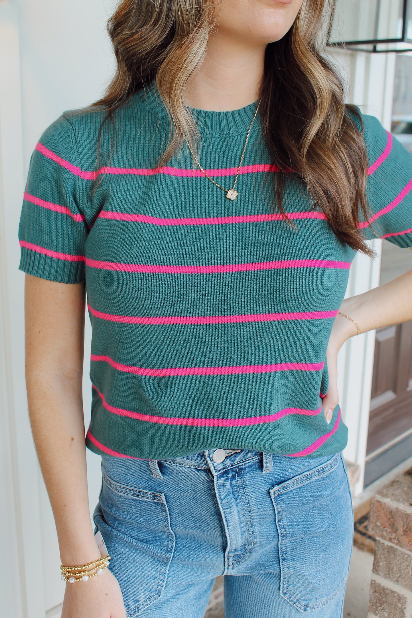 Gleaming Smile Sweater Top