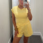 Lazy Days Short Set - Yellow