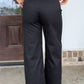 Black Ruffle Bottom Pants