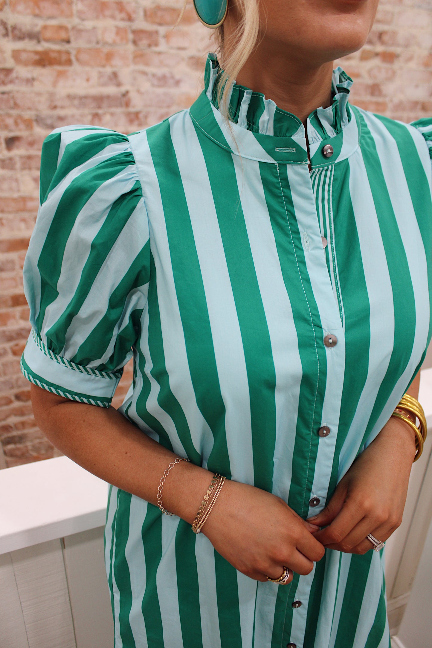 The Pinstripe Meadow Midi
