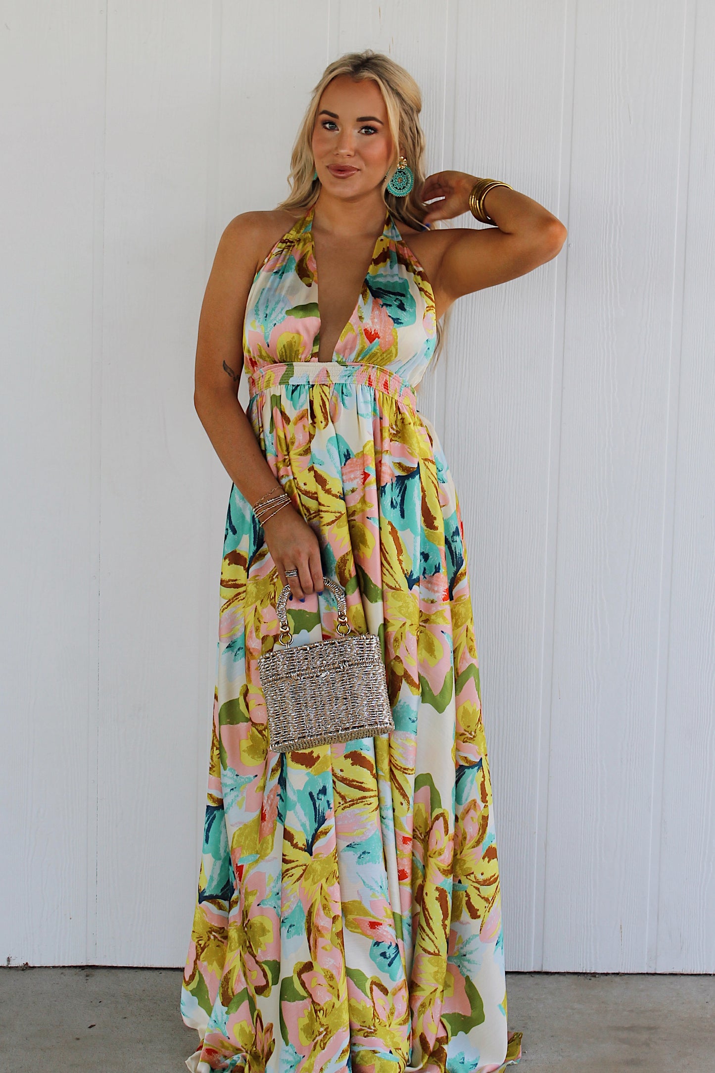 Santorini Sunset Maxi Dress