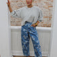 Floral Print Barrel Pant