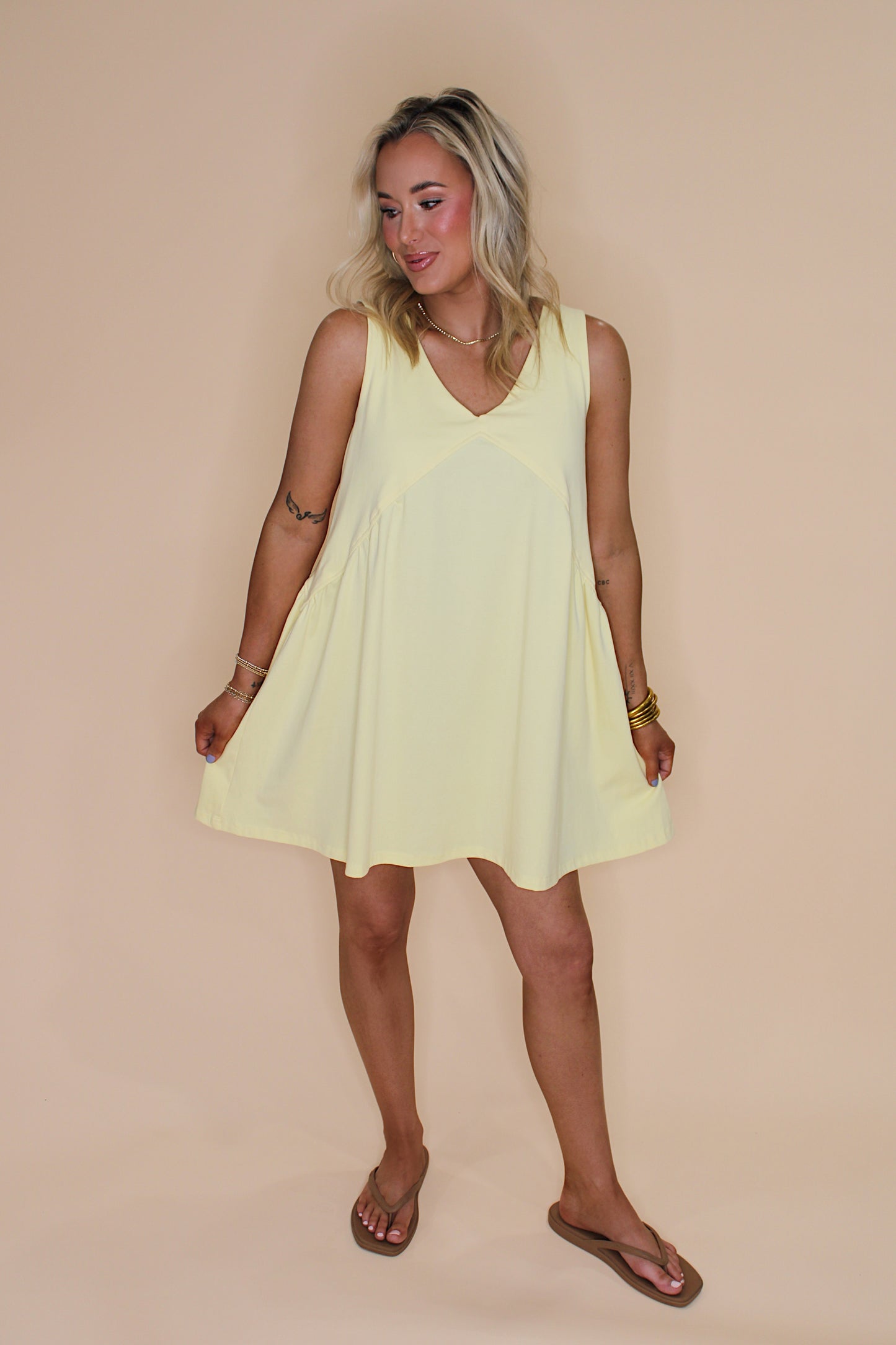 After Beach Breeze Dress - Yellow