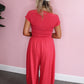 The Off Duty Pant Set - Berry
