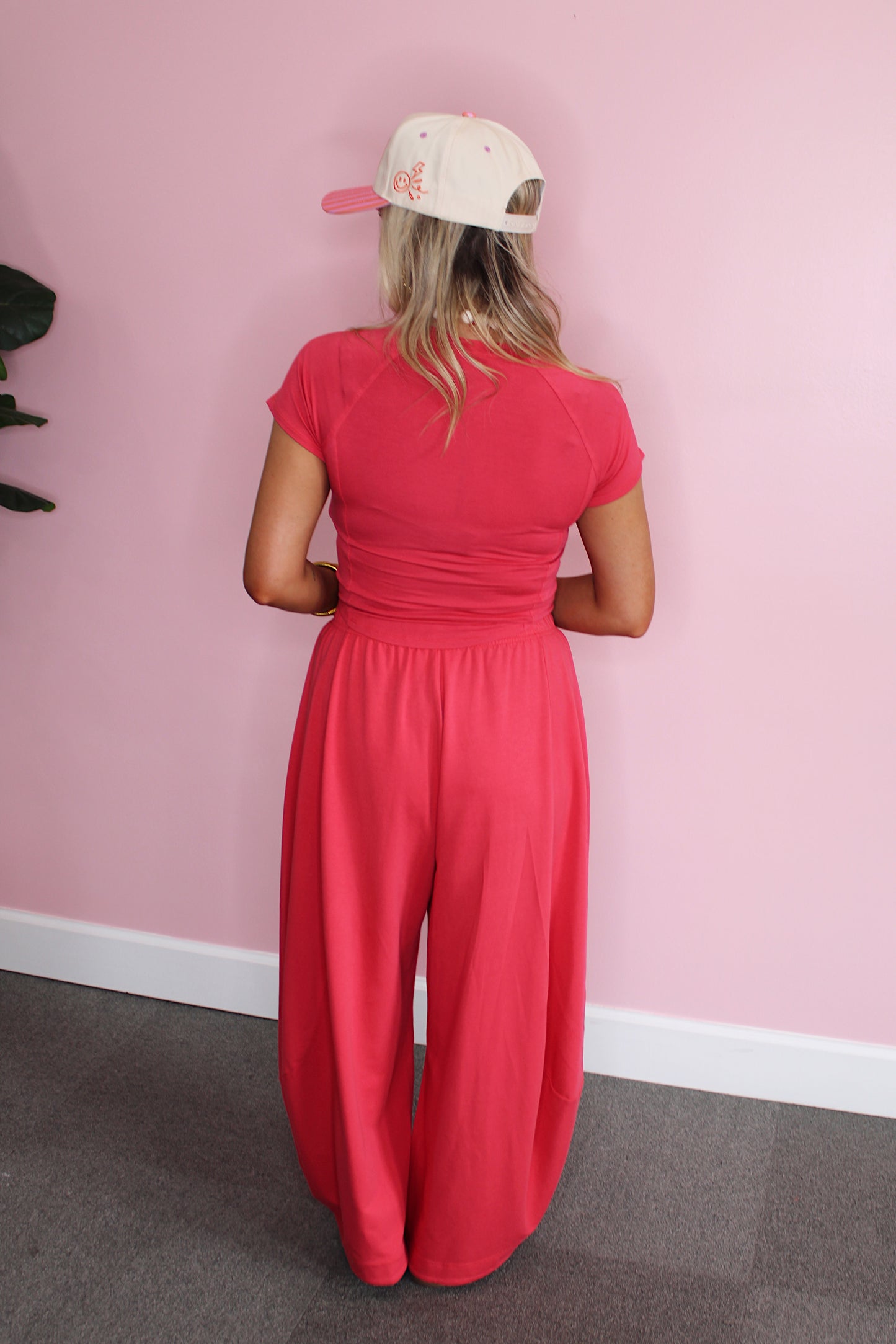 The Off Duty Pant Set - Berry