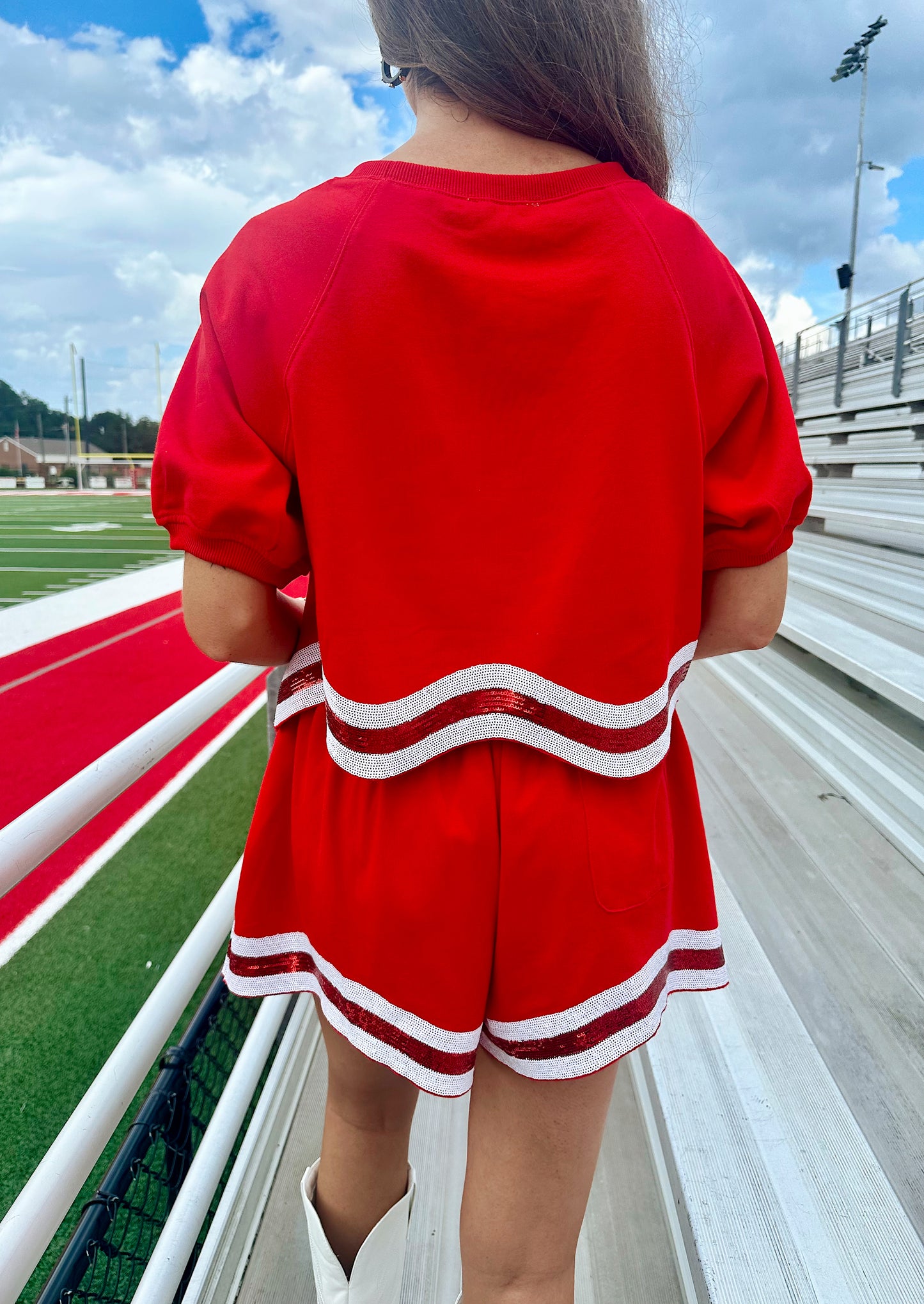 Feelin' RED Sequin Shorts Set