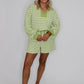 Evergreen Stripe Short Set