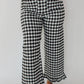 Gingham Ruffle Pant - Black