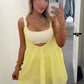 Gingham Dreams Romper - Yellow