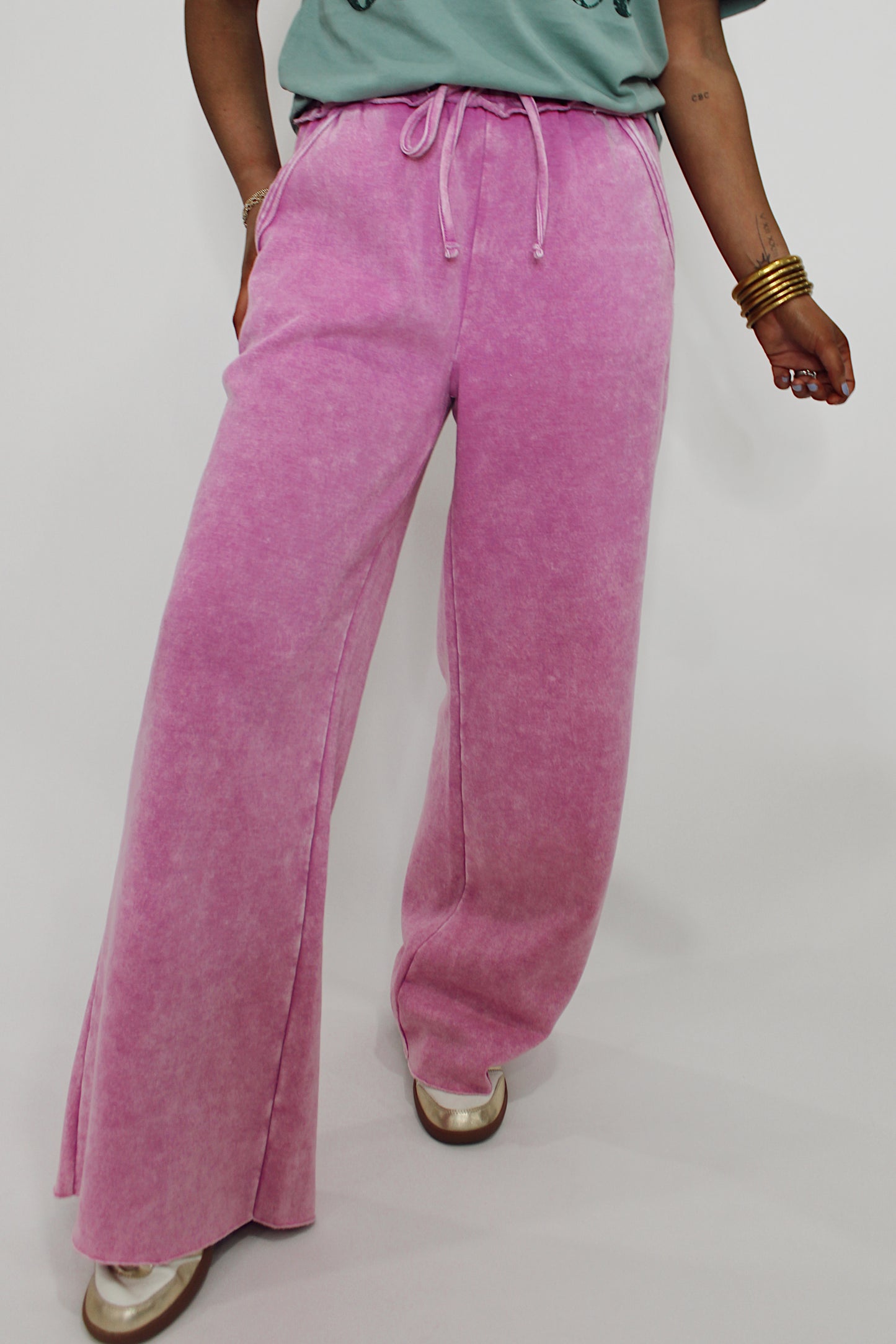 Acid Washed Fleece Sweatpants