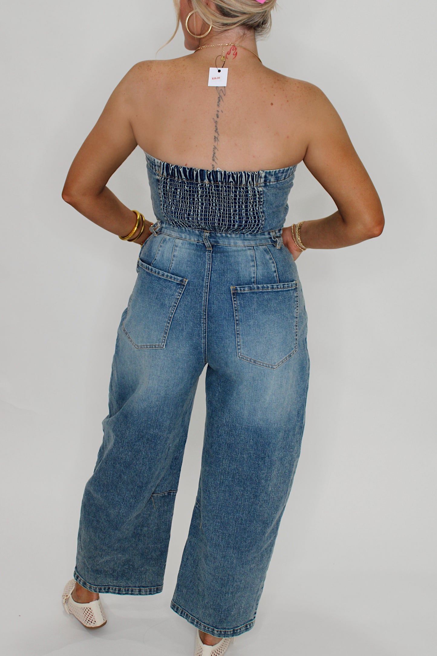 Barrel Denim Jumpsuit