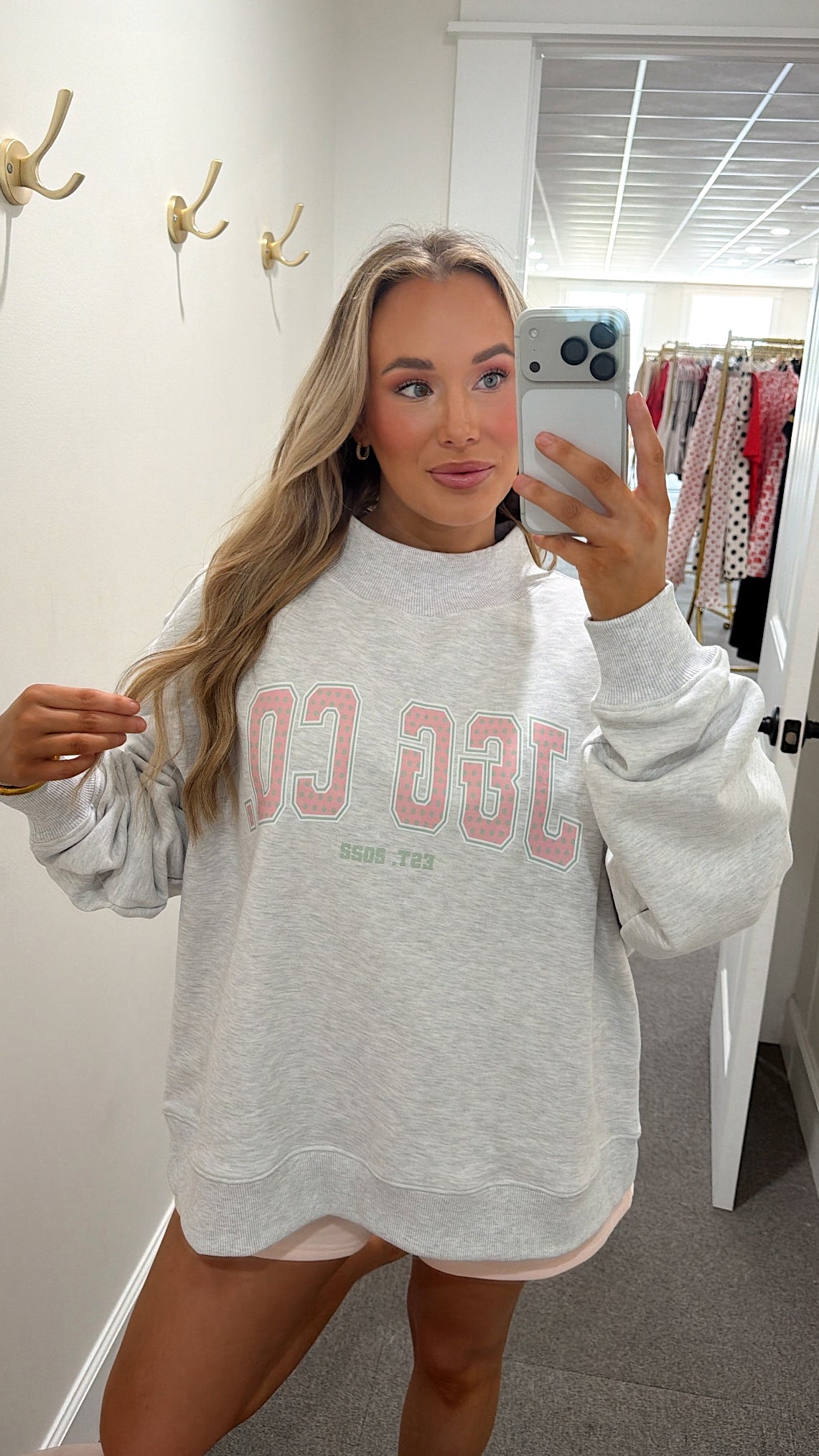 PREORDER J&G Polka Dot Mock Neck