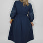 Poised Romance Midi Dress in Midnight