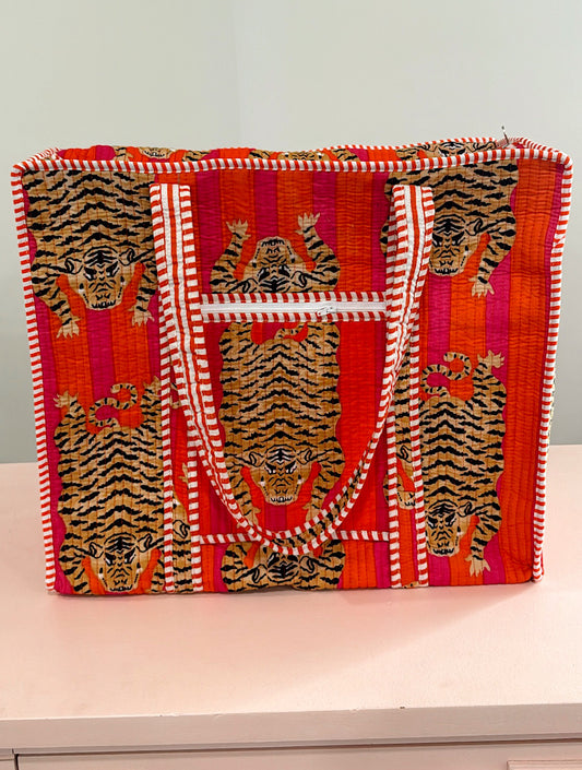 Quilted Tiger Tote