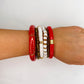 Big Red Bracelet Stack