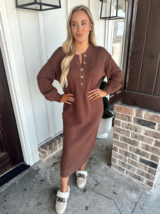 Mocha Frappe Sweater Dress