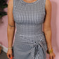Gingham & Grace Tie Romper - Black