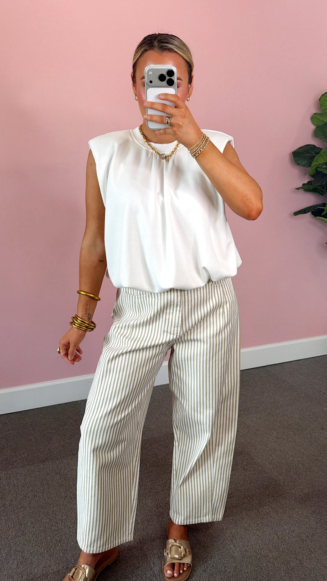 Pinstriped Pattern Pants